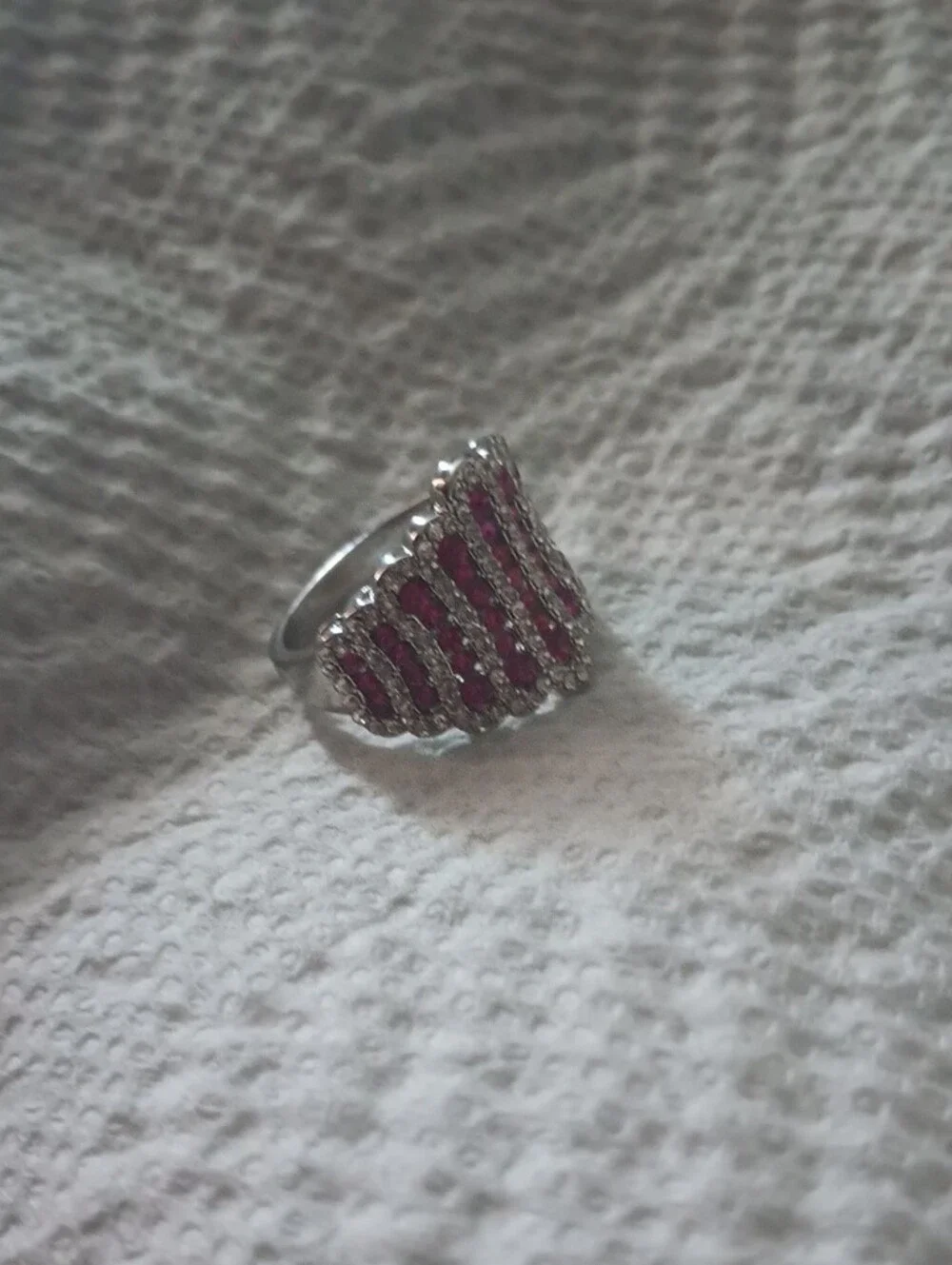 Lab Created Ruby And Crystal Accents Ring Size 9